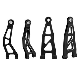 daitoku Front Upper Swing Arm and Front Lower Swing Arm Aluminum Alloy Upgrade Parts for ARRMA 1/18 Granite Grom Typhon (Black)