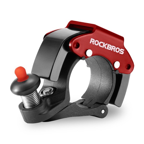 ROCKBROS Bicycle Bell, Hidden Type, Inconspicuous, Lightweight, Loud Volume, Refreshing Tone, Aluminum Alloy, Rust Resistant, Mini Bell, Adults and Children, Ring Type, Compatible with Road Bikes, Mountain Bikes, Cross Bikes, Etc., Handle Inner Diameter: