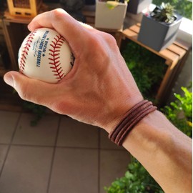LOCAL LEAGUE Mens Leather Bracelet SURF PATROL AUSTRALIA - Fully Adjustable - LIGHT BROWN - NATURAL Multilayer Cord Surfer Wristband for Men Distressed Rope Festival Vacation BEACH Party, Boyfriend