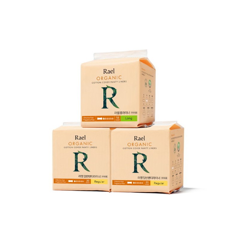 Lael organic cotton cover panty liner 3 packs (regular/long), 1