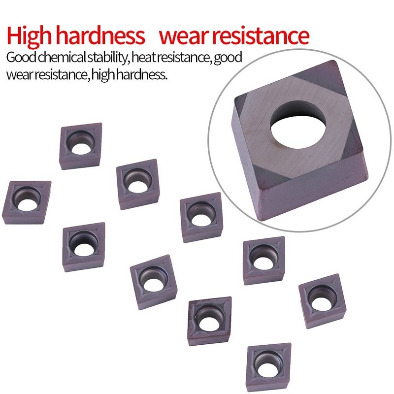 Akozon 10pcs CNC Carbide Chip Insert Blade Cutter Lathe Turning