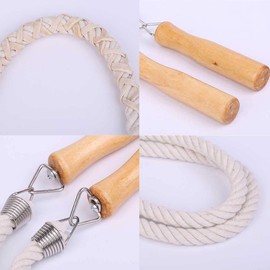 ACEONE Long Jump Rope, Double Dutch Rope, Large Rope Skipping Rope for Team Sports, Competition, Practice with Wooden Handles, Includes Storage Bag, 32.8 feet (10m)