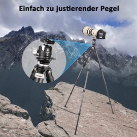 ARTCISE LH6 Leveling Head Levelling Base Ergonomic Locking Knob +/- 15° Tilt Horizontal Adjustment Tripod Head for Canon Nikon Sony DSLR Camera Max Load 20kg