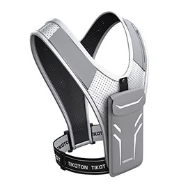 Tikaton Running Vest with Adjustable Waistband & Smart Materials - USA Original Patent, USA Designed, USA Shipped, USA Warranty (Gray)