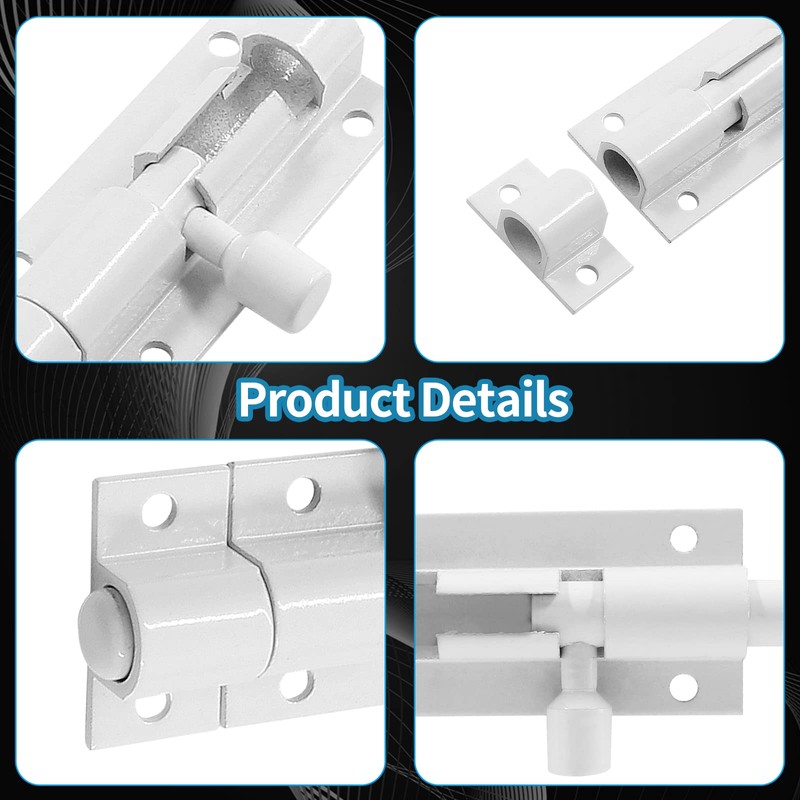 Biaungdo 6 Pcs Slide Bolt Latch Lock, 2 Inch Small