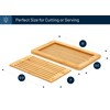 RoyalHouse Large Premium Natural Bamboo Bread Cutting Board with Crumb