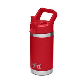 YETI Rambler Jr. 12 oz Kids Bottle, with Straw Cap, Rescue Red