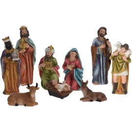 Carousel Home and Gifts Traditional Nativity Set With 9 Detailed Figurines