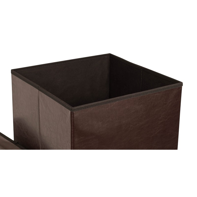 Internet's Best Faux Leather Laundry Hamper with Lid - Single