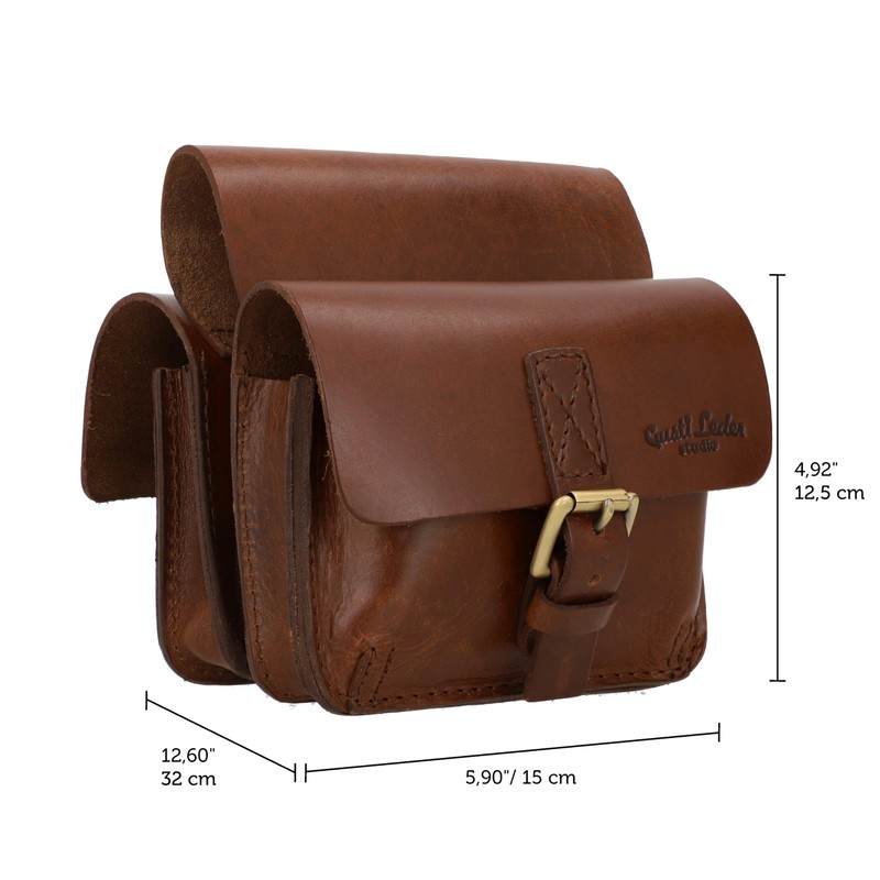 Gusti Frame Bag Leather - Arie den H. Pannier Rack