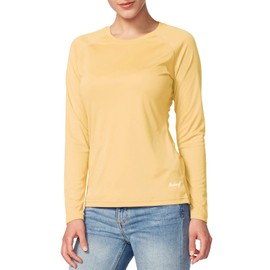 BALEAF Women's UPF 50+ Sun Shirts Long Sleeve UV Protection Rash Guard Lightweight Quick Dry SPF Hiking Tops Outdoor Clothing Yellow Size XL