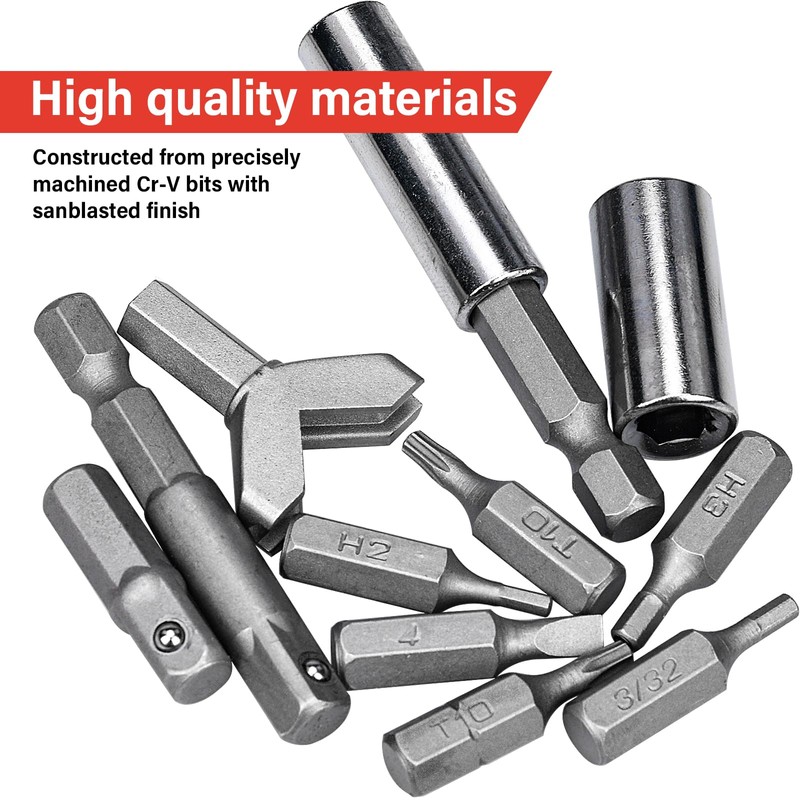 BEAUGIREW 100 Pcs Security Screwdriver Bit Set |Cr-V Steel |1/4-inch