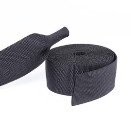 BuyUneed Heat Shrinkable Braided Sleeving 2:1 Ratio- Abrasion Protection Flexibility Wiring Harness Cable Sheath (1" ID, 12ft)