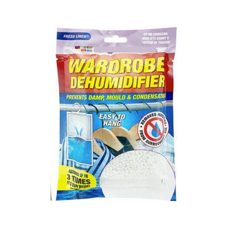 x3 Disposable Wardrobe Dehumidifier Hanging Bags - Specially Designed to
