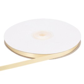 PATIKIL 1/4 Inches x 50 Yards Satin Ribbon Roll, Gift Wrapping Ribbon for Cutting Ceremony Kit Grand Opening Car Bow Chair Sash DIY Sewing Craft Wedding Party Decoration, Champagne