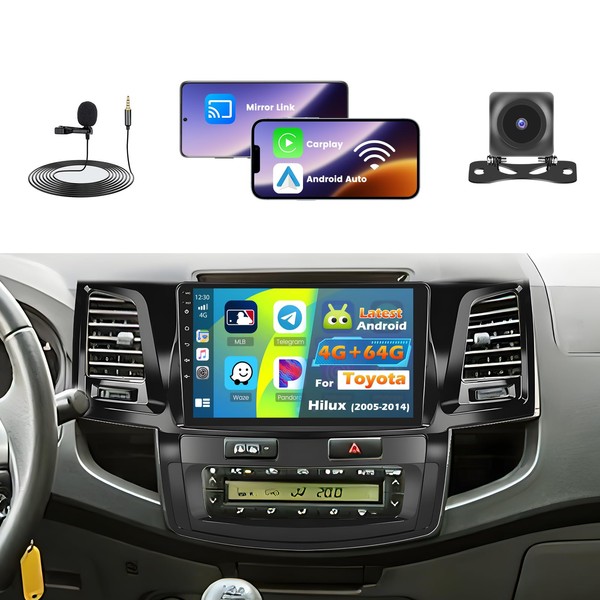 Car Stereo Radio for Toyota Hilux 2005-2014 with Wireless Carplay
