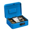 Relaxdays Cash Box, 3-Digit Number Combination, Coin Insert, Iron Money