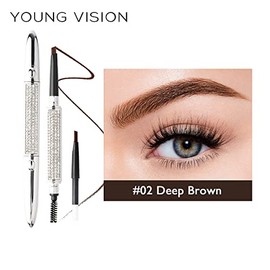 Lápiz De Cejas, Lápiz De Cejas Impermeable Con Pincel Y Punta Extra Para Cejas Finas Y Gruesas, Lápiz De Maquillaje De Ojos