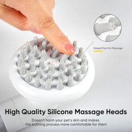 Cat Brush Dog Bath Brush 3 in 1 Dog Scrubber for Bath, Steamy Brush for Cats, Cat Steam Brush Handle dog washing brush for Short Dogs Soft Head Massage Grooming Pet Bathing Brush, Cat Brush