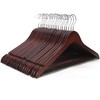JS HANGER Multifunctional High Grade Solid Wooden Suit Hangers, Coat