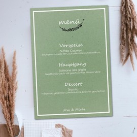 25x Vintage Kraftpapier in Grün - DIN A4 21 x 29,7 cm - 210 x 297 mm - 240 g/m² natur-grünes Recycling-Papier, ökologisch Bastel-Karton Einzel-Karte - UmWelt by GUSTAV NEUSER