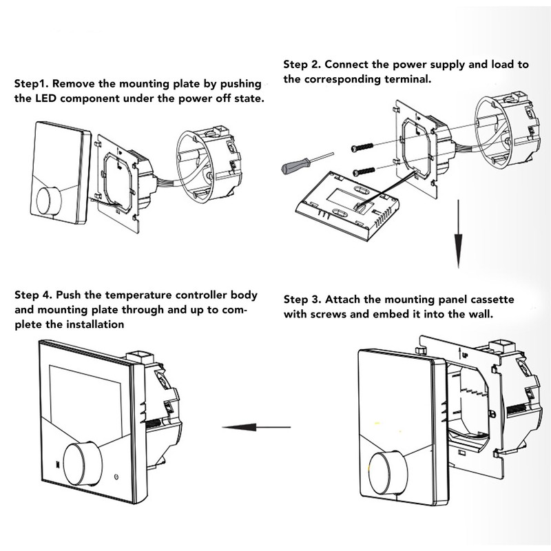 Smart Digital Thermostat LCD Color Display Precise Control Intelligent Temperature