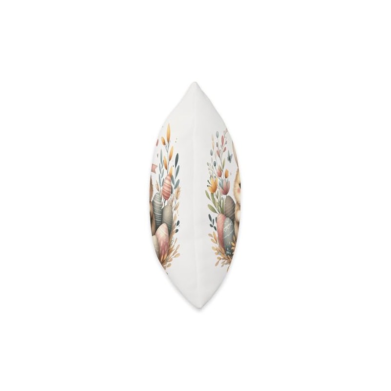 Cute Pink Easter Bunny Throw Pillow