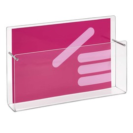 A5 Wall Brochure Holder Landscape Format Acrylic Glass