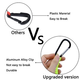 8M0092850 Boat Kill Switch Lanyard Replacement for Mercruiser Marine Boat Emergency Stop Switch Safety Lanyard Cord 49 Inch/125 Long -Replace 15920T54 15920A54 (Aluminum Alloy Clip Green 2Pcs)