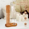 Incense Holder Wooden Upside Down Incense Holder with Removable Glass