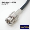 3CFB 3G-SDI/HD-SDI Coaxial Cable for Fixed Wiring BNC Black Single