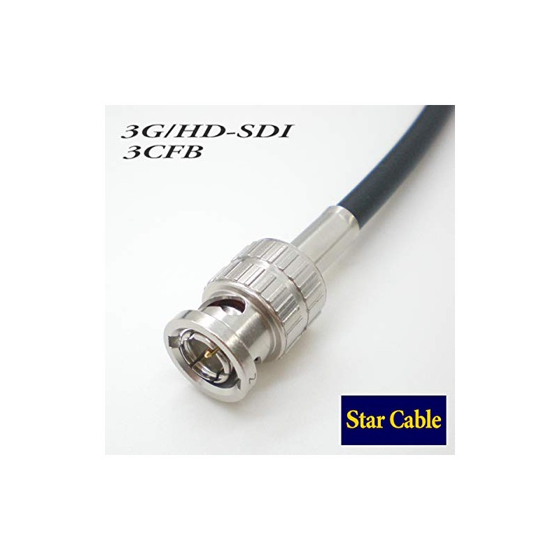 3CFB 3G-SDI/HD-SDI Coaxial Cable for Fixed Wiring BNC Black Single