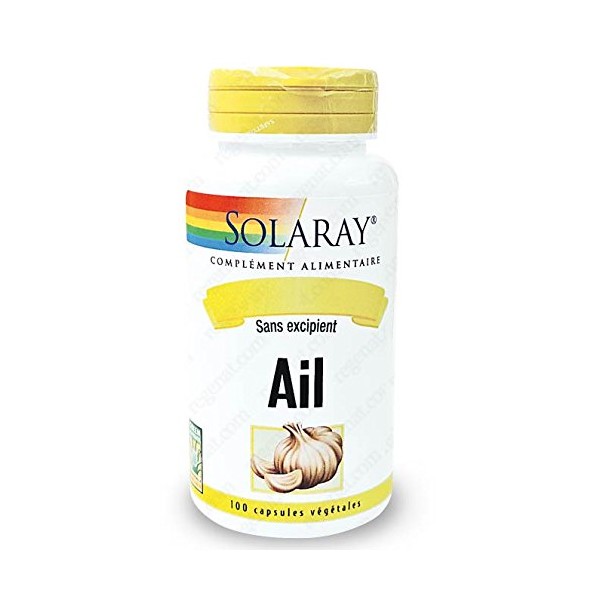Solaray - Ail (green screened organically grown) - 100 capsules - Désinfectant intestinal