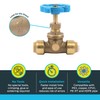 SharkBite 1/2 Inch Stop Valve with Drain and Vent, Push