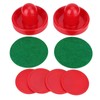 plplaaoo Pack of 2 Air Hockey Pushers and 4 Red