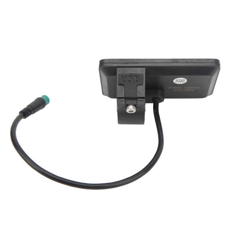 Electric Bike LCD Display Meter ABS 22.5mm 24V 36V 48V