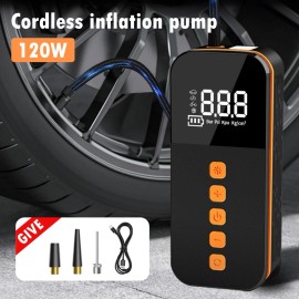 Unbranded 120W Cordless Tire Inflator Rechargeable Handheld Air Compressor Pump Inflator
