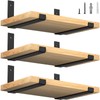 LuckIn 12 Inch Wall Shelf Brackets (Fit 11.25" Board) 6-Pack,