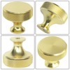 HANIHUA 10 Pack Gold Cabinet Knobs Dresser Knobs, Brushed Brass