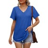 OFEEFAN V Neck T Shirts for Women Short Sleeve Casual