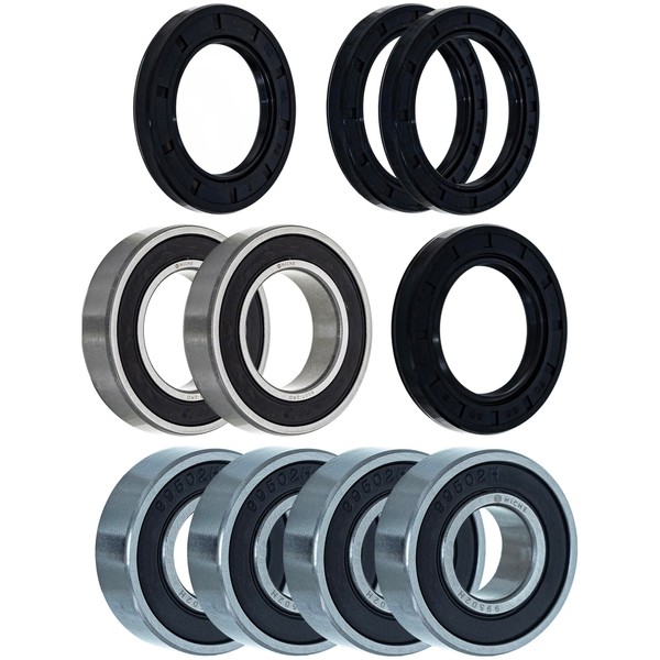 NICHE Wheel Bearing Seal Kit for Kawasaki KLT110 99502H 6007-2RDQE6