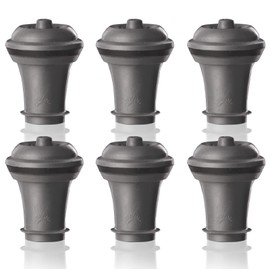 Vacu Vin Wine Saver Vacuum Stoppers - Set of 6 - Gray - for Wine Bottles - Ke...