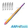 AAProTools Scalpel No 4 Multi Rainbow With 5X Blades