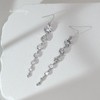 UDYLGOON Sparkly Cubic Zirconia Crystal Long Dangle Earrings Bride Bridesmaid