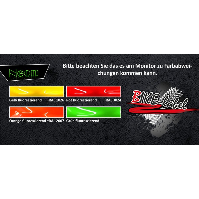 BIKE-label Tank Pad Monster Neon Green Compatible with Kawasaki 501784VA