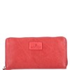 The Skandinavian Brand Lady Zip Wallet Washed Leather Red, red,
