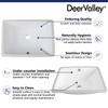 DeerValley DV-1U306 Ursa Undermount Bathroom Sink, 18'' x 13'' Vessel