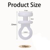 RXKFIGX 100 Pcs Curtain Hooks Gliders Rollers White Curtain Hooks
