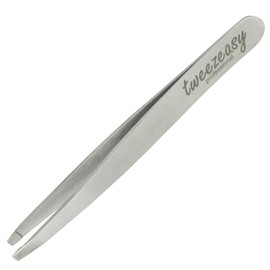 Eyebrow Tweezers Stainless Steel Straight with PVC Case Tweezeasy