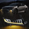 BINQIGOO LED Daytime Running Light Front Bumper Fog Light, Switchback